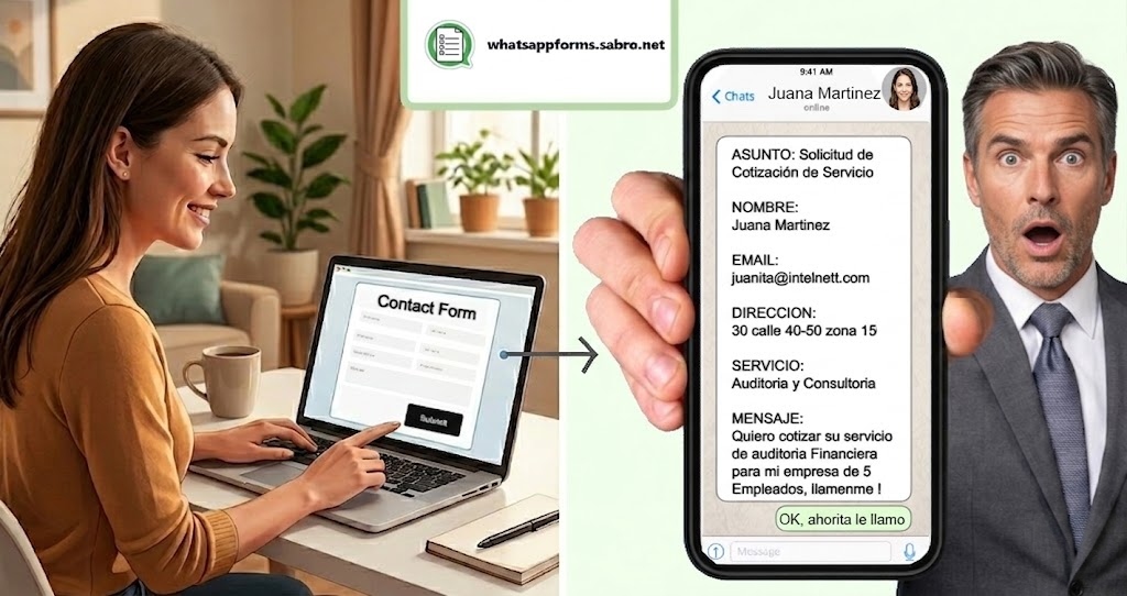 como modificar un formulario web para enviar mensaje a whatsapp